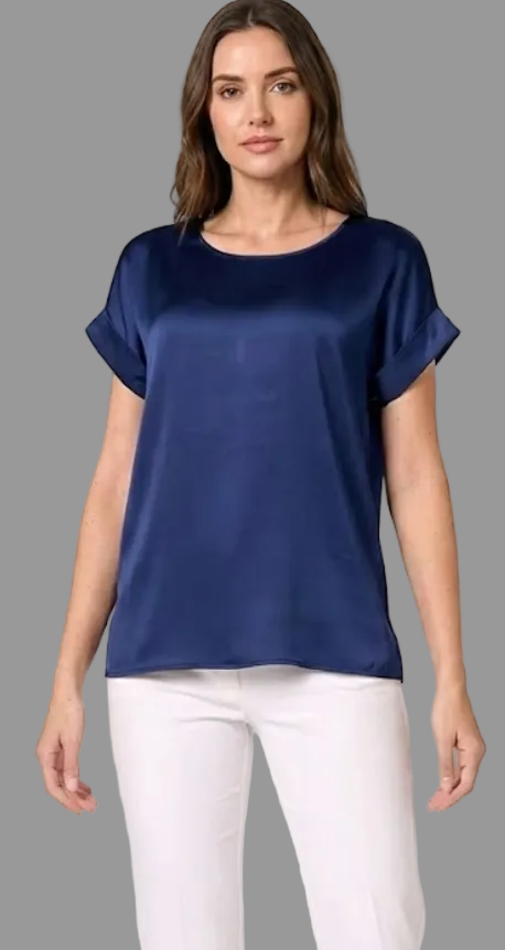 T-shirt fluide à manches courtes pour femme