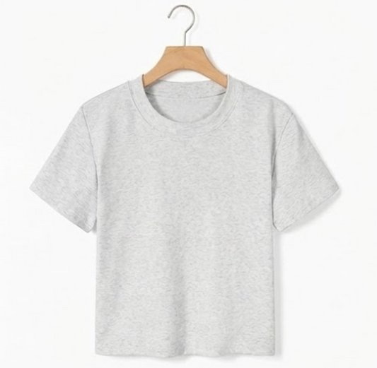 T-shirt basique à manches courtes pour femme