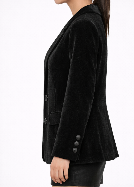 Blazer structuré en velours côtelé