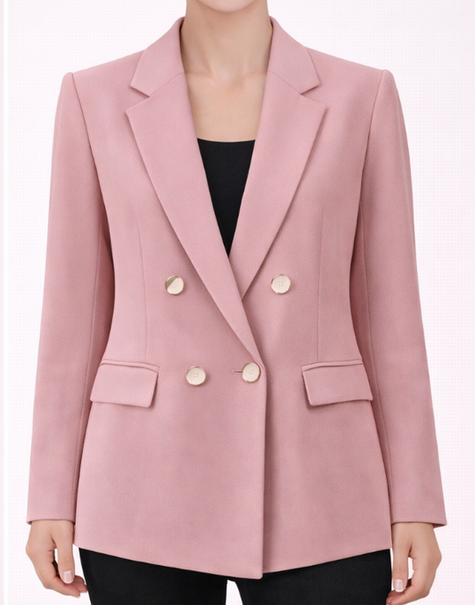 Blazer croisé élégant à coupe structurée