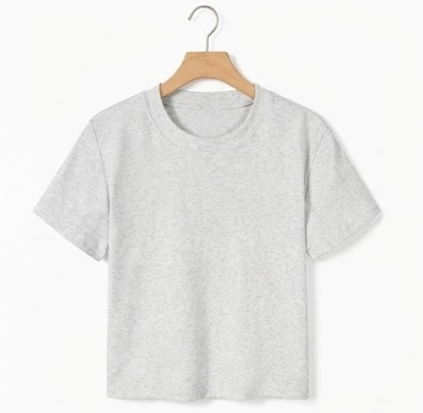 T-shirt basique à manches courtes pour femme