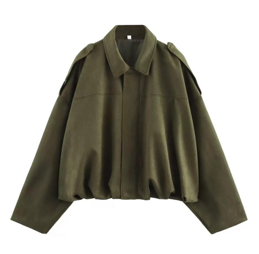 Veste courte structurée à épaules marquées