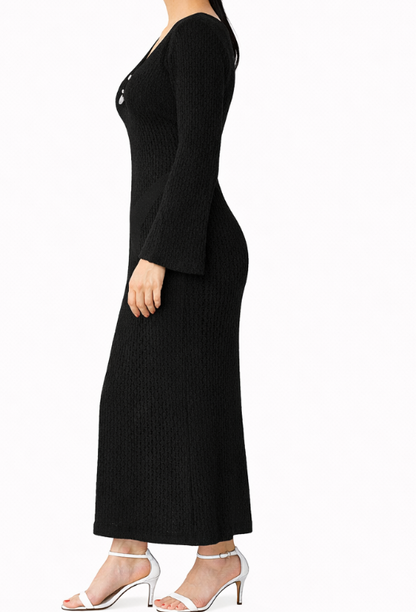 Robe longue ajourée esprit plage