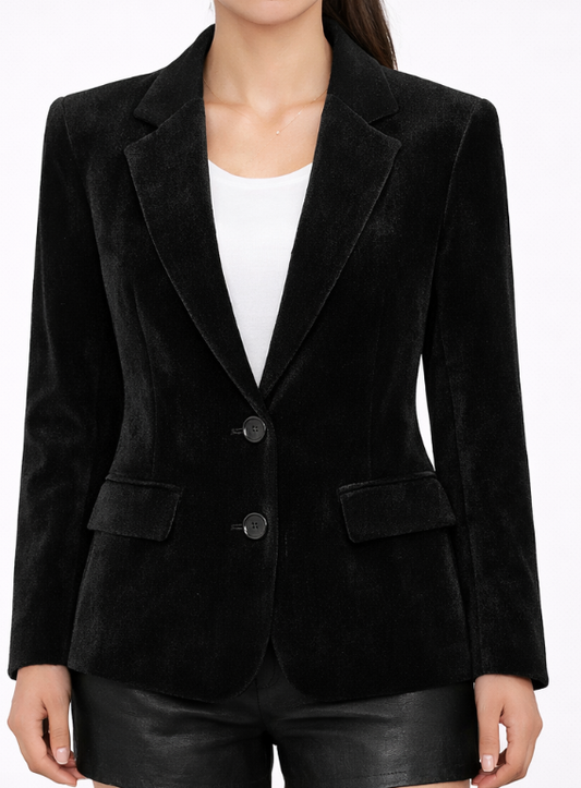 Blazer structuré en velours côtelé