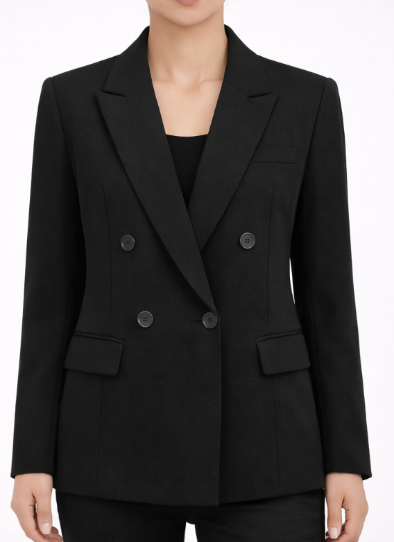 Blazer croisé élégant à coupe structurée