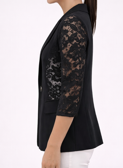 Blazer élégant avec manches en dentelle