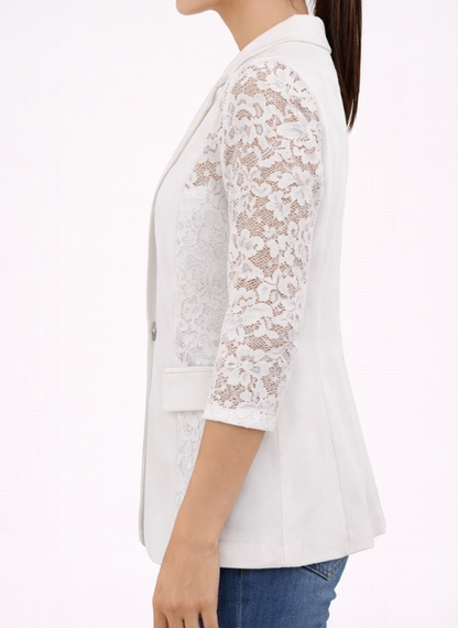 Blazer élégant avec manches en dentelle