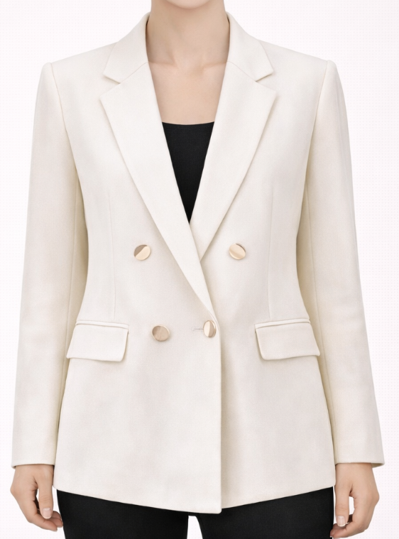 Blazer croisé élégant à coupe structurée
