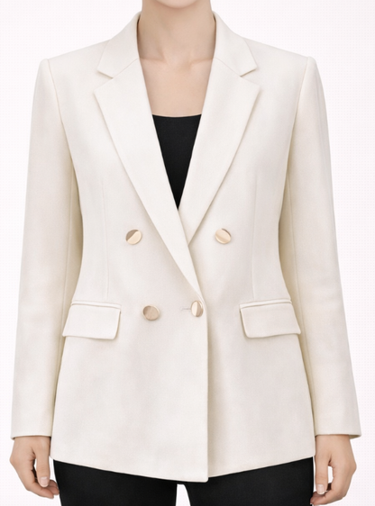 Blazer croisé élégant à coupe structurée