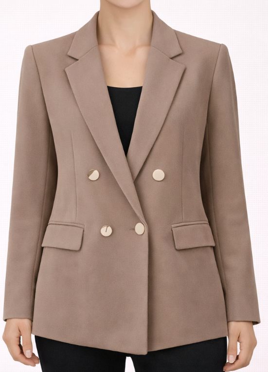 Blazer croisé élégant à coupe structurée