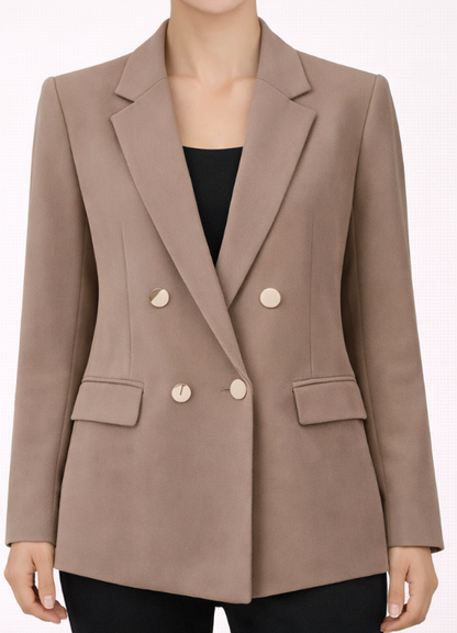 Blazer croisé élégant à coupe structurée