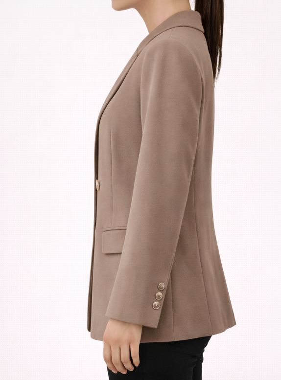 Blazer croisé élégant à coupe structurée