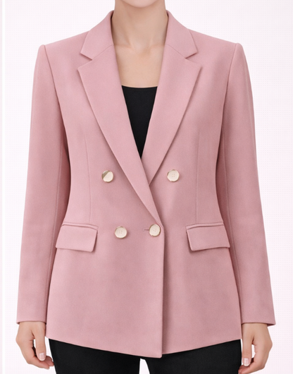 Blazer croisé élégant à coupe structurée