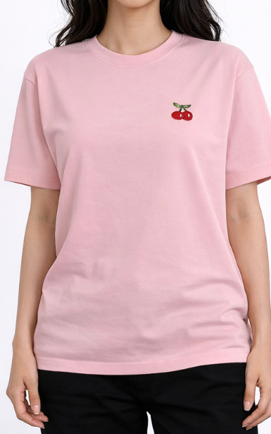 T-shirt coupe droite avec broderie discrète