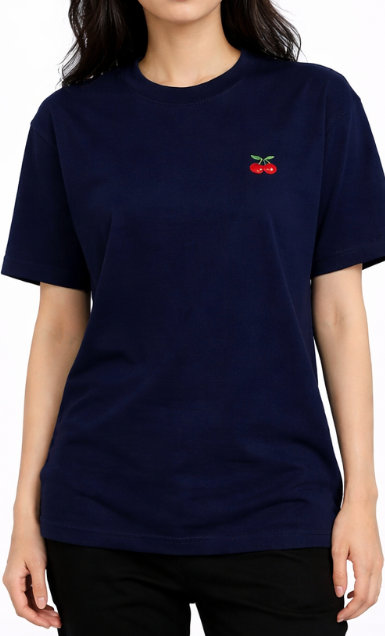 T-shirt coupe droite avec broderie discrète