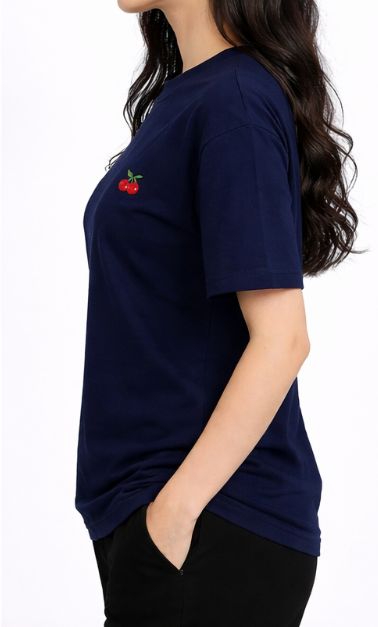 T-shirt coupe droite avec broderie discrète