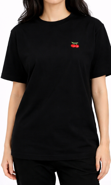 T-shirt coupe droite avec broderie discrète