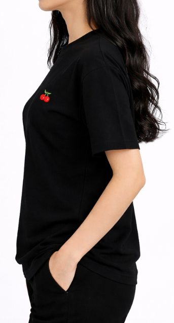 T-shirt coupe droite avec broderie discrète