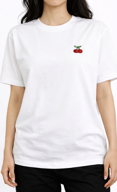T-shirt coupe droite avec broderie discrète
