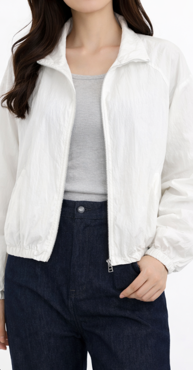 Veste légère zippée à coupe décontractée