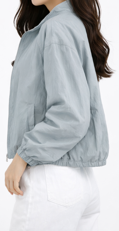 Veste légère zippée à coupe décontractée